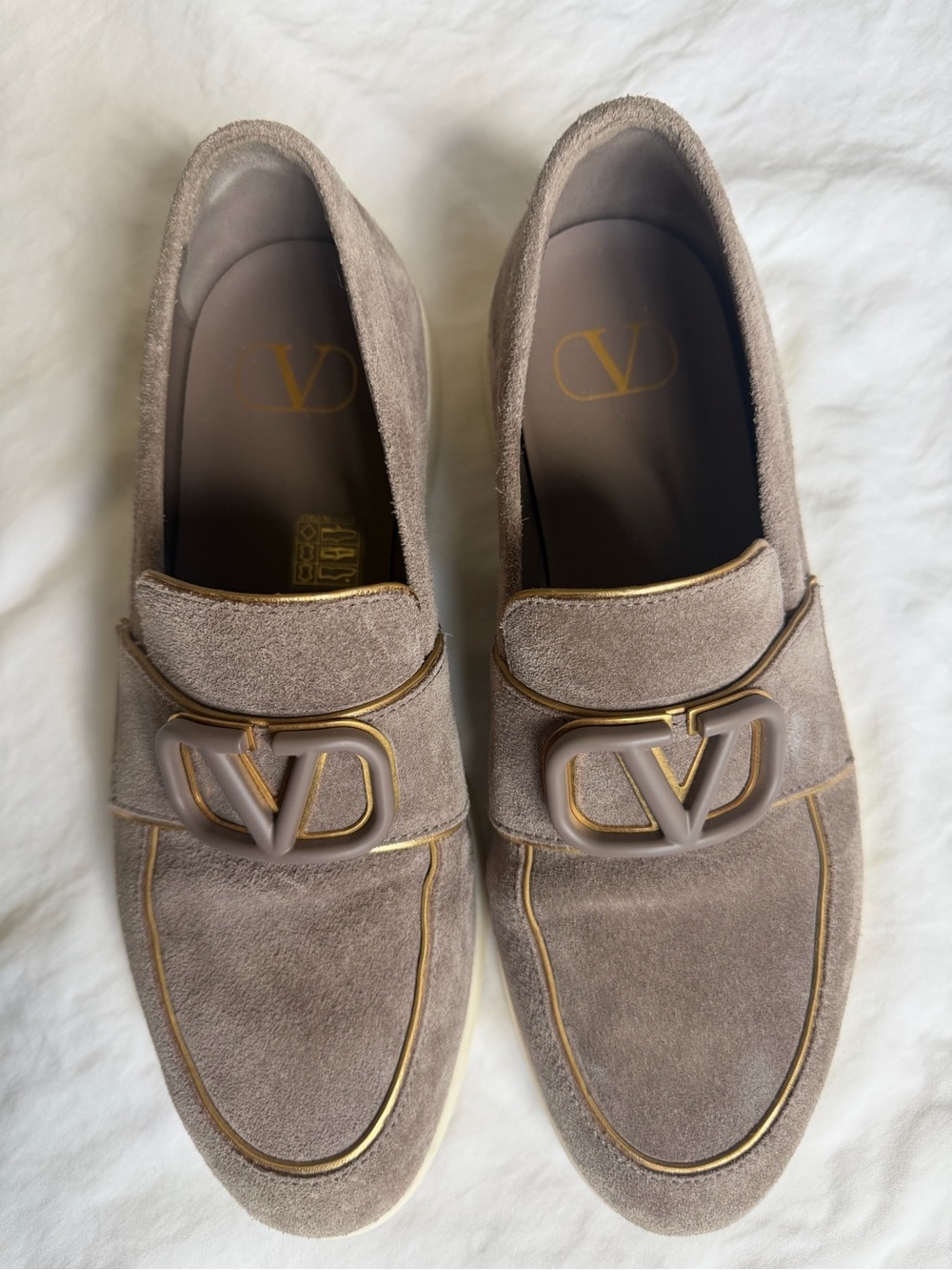 Valentino Garavani Leisure Flows Suede Loafers